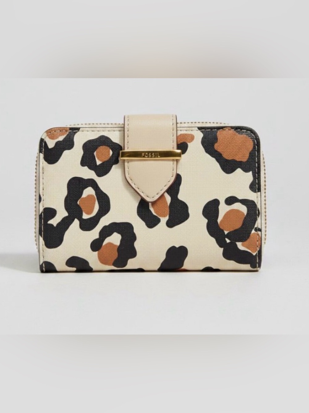NWOT Kate Spade NY Saffiano Coated Canvas Bifold Leopard Wallet